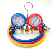 Коллектор 2-х вентильный (R-134,12.22,404) со смотровым стеклом и 3 шланга M30336A R-134